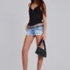 Camiseta sin mangas Henley transparente en negro