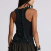 Camiseta sin mangas «Ramona» con efecto Burnout en negro