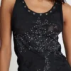 Camiseta sin mangas «Ramona» con efecto Burnout en negro