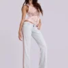 Camiseta sin mangas «Ramona» con efecto Burnout en rosa