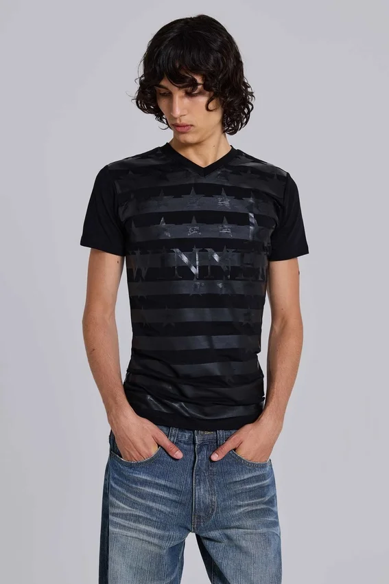 Camiseta «Winner» con cuello en V