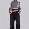Chaqueta bomber de punto gris del Team 85