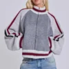 Chaqueta bomber de punto gris del Team 85