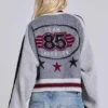 Chaqueta bomber de punto gris del Team 85