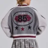 Chaqueta bomber de punto gris del Team 85