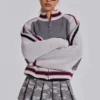 Chaqueta bomber de punto gris del Team 85