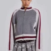 Chaqueta bomber de punto gris del Team 85