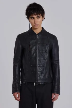 Chaqueta militar de cuero