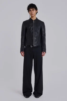 Chaqueta militar de cuero