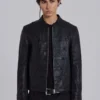 Chaqueta militar de cuero