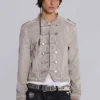 Chaqueta militar «Rebel» en color arcilla