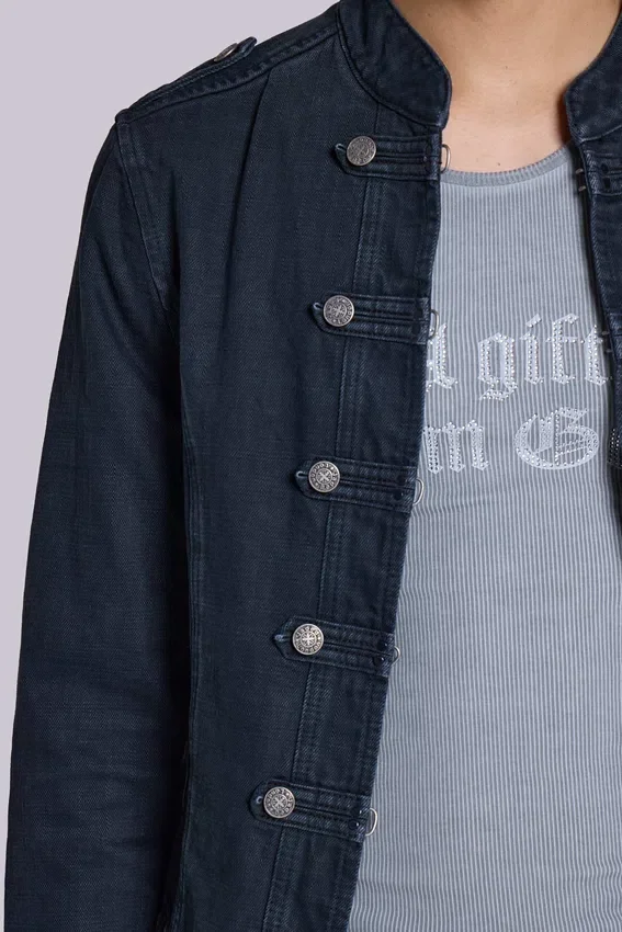 Chaqueta militar «Rebel» en negro lavado