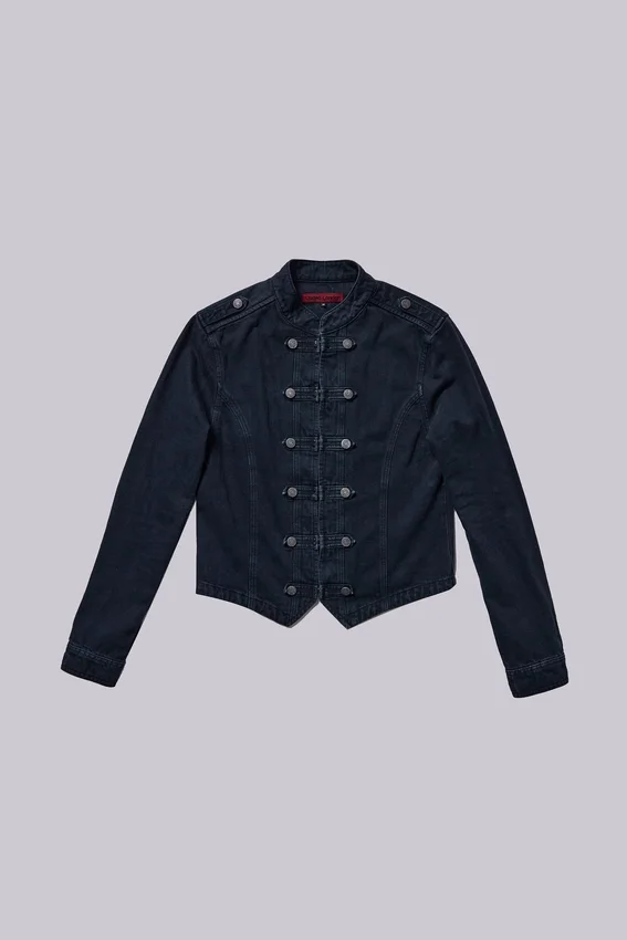 Chaqueta militar «Rebel» en negro lavado
