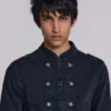 Chaqueta militar «Rebel» en negro lavado