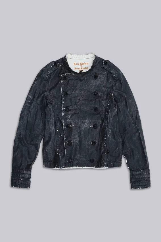 Chaqueta motera estilo militar de Rock Revival
