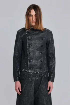 Chaqueta motera estilo militar de Rock Revival