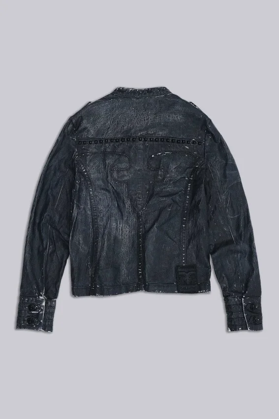 Chaqueta motera estilo militar de Rock Revival