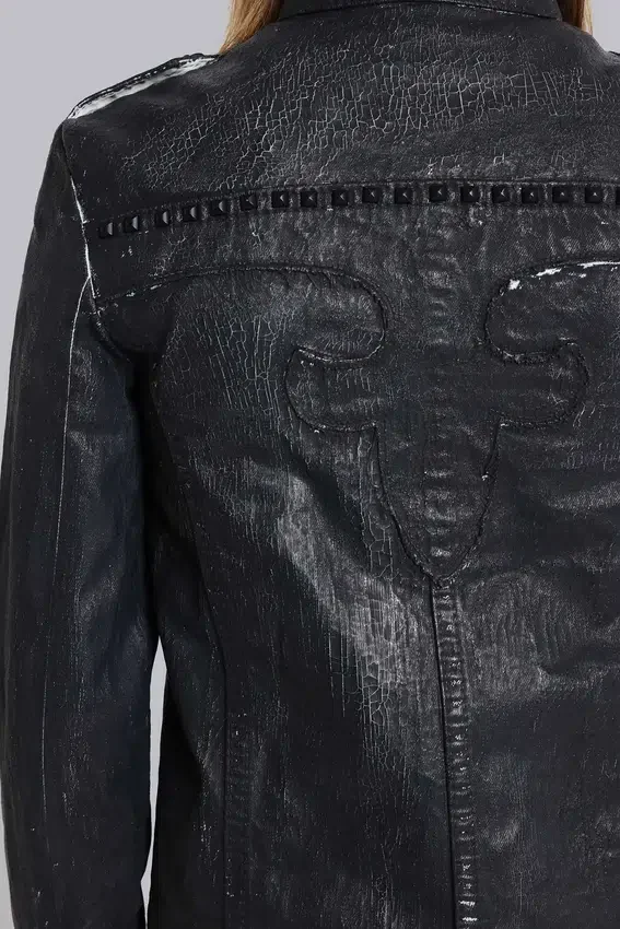 Chaqueta motera estilo militar de Rock Revival