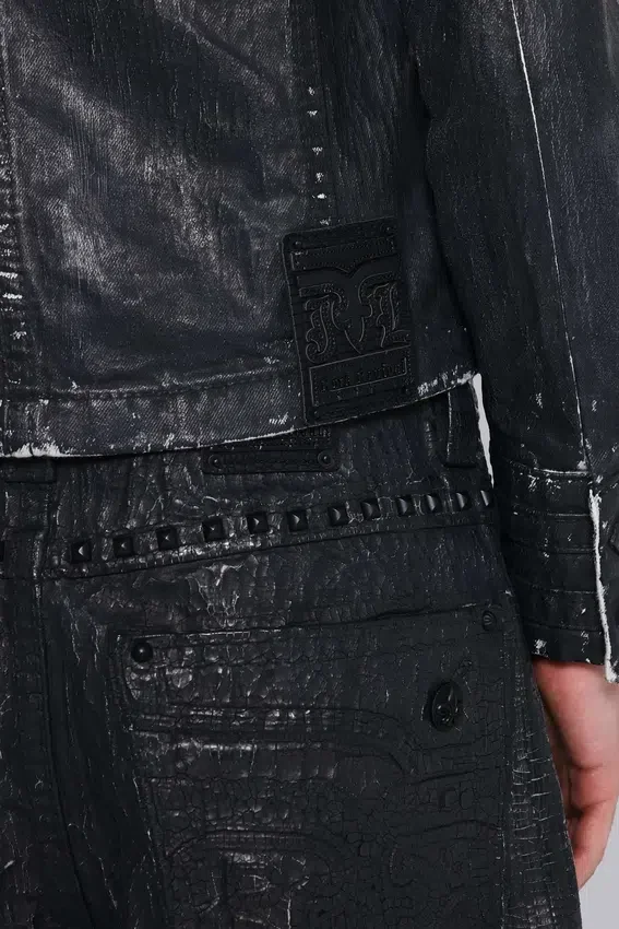 Chaqueta motera estilo militar de Rock Revival