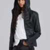 Chaqueta vaquera con capucha encerada Bedrock