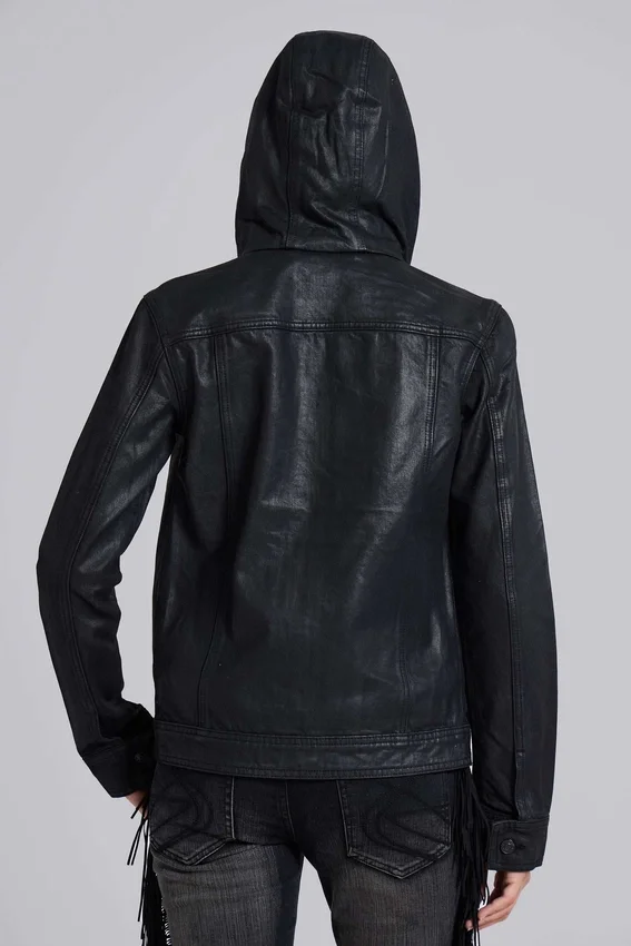 Chaqueta vaquera con capucha encerada Bedrock