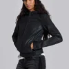 Chaqueta vaquera con capucha encerada Bedrock