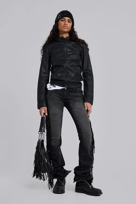 Chaqueta vaquera con capucha encerada Bedrock