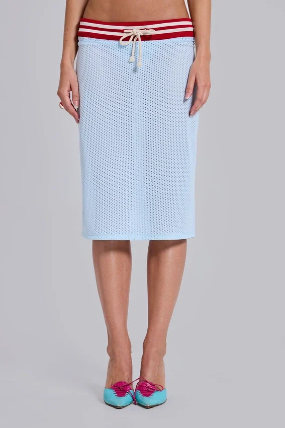 Falda midi Alysa de Airtex en turquesa
