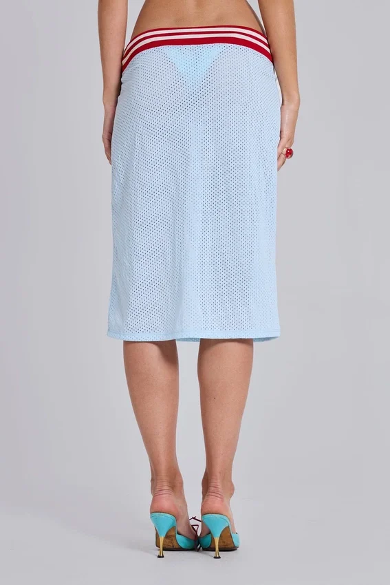 Falda midi Alysa de Airtex en turquesa
