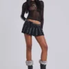 Falda plisada con tachuelas Onyx