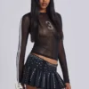 Falda plisada con tachuelas Onyx