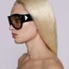 Gafas de sol Noctra XL con tachuelas en color ámbar