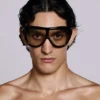 Gafas de sol Noctra XL con tachuelas en color ámbar