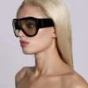 Gafas de sol Noctra XL con tachuelas en color ámbar
