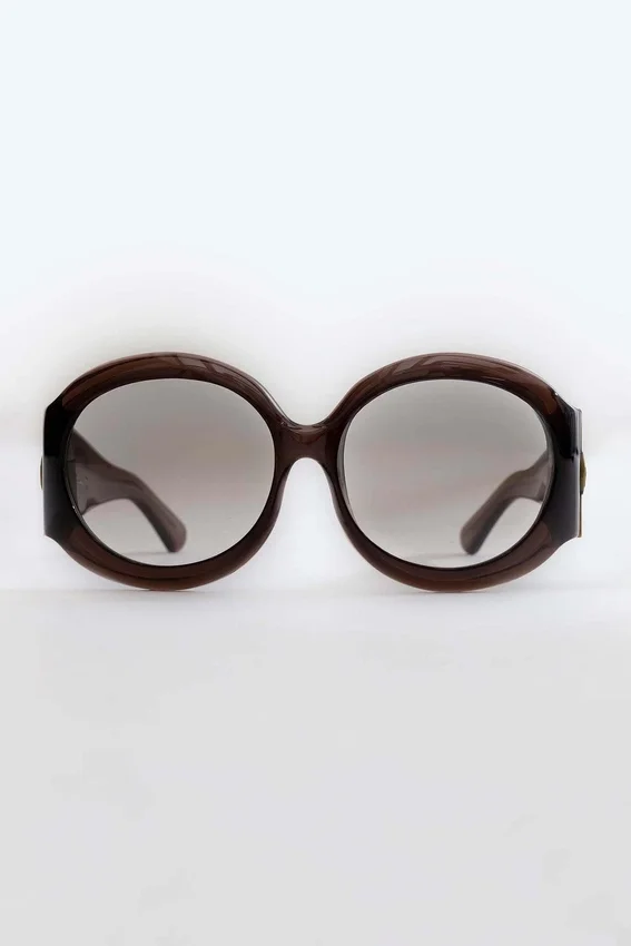 Gafas de sol redondas oversize Majorette en marrón