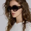 Gafas de sol redondas oversize Majorette en marrón