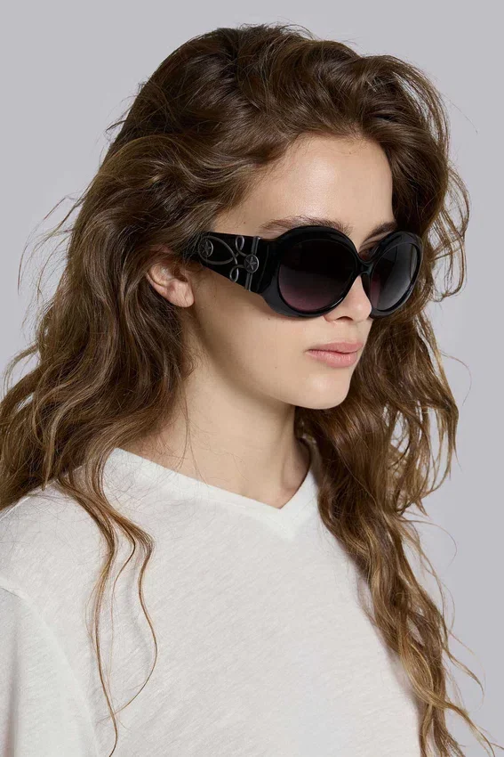 Gafas de sol redondas oversize Majorette en negro