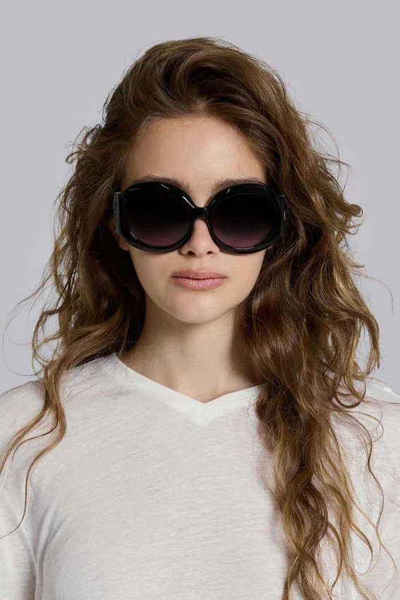 Gafas de sol redondas oversize Majorette en negro