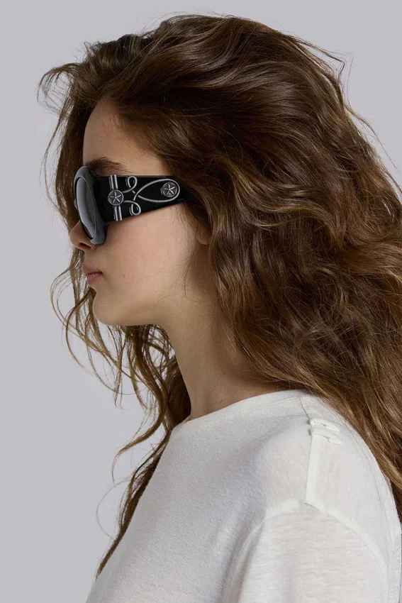 Gafas de sol redondas oversize Majorette en negro