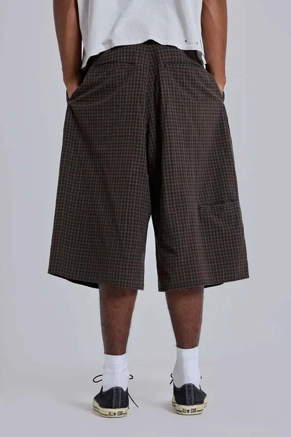 Goliath Shorts XL a cuadros marrones