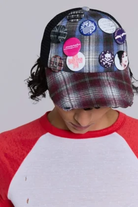 Gorra Badge Mixed Check