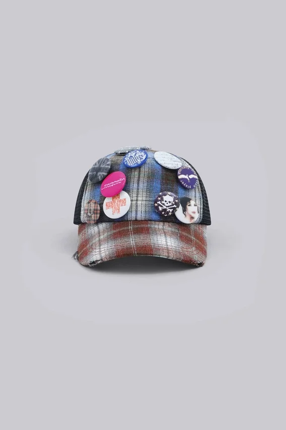 Gorra Badge Mixed Check