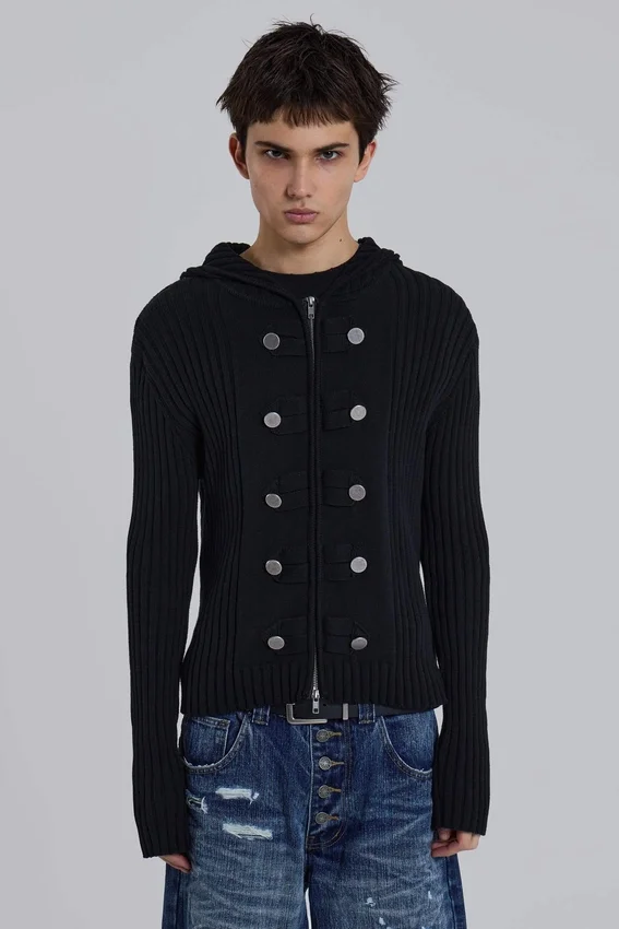 Jersey militar de punto con capucha