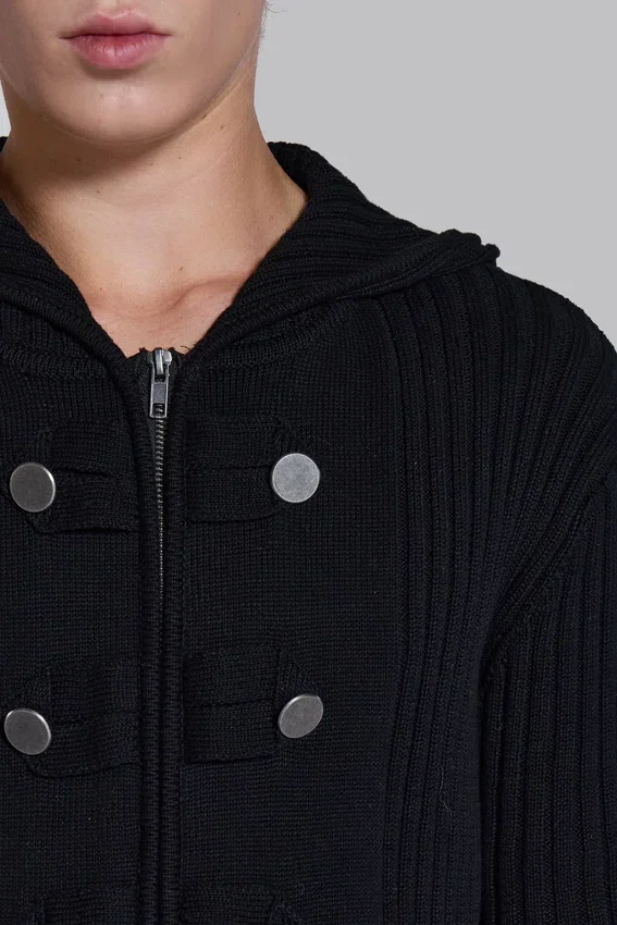 Jersey militar de punto con capucha