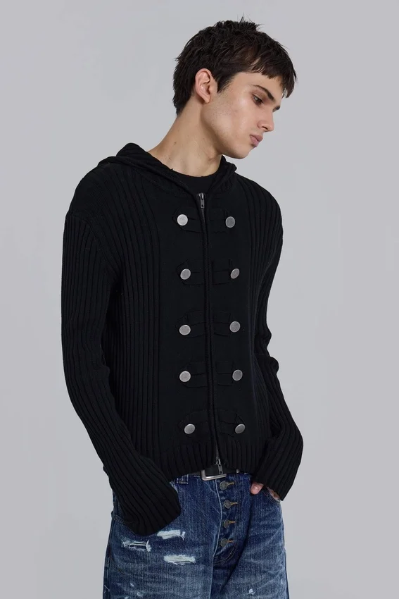 Jersey militar de punto con capucha