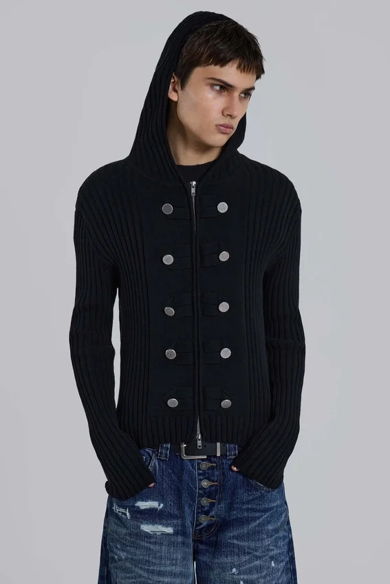 Jersey militar de punto con capucha