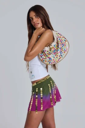 Bolso de hombro con botones «Mavie»