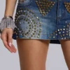 Minifalda vaquera con tachuelas Hena