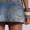 Minifalda vaquera con tachuelas Hena