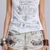 Minishorts con tachuelas «Dirty» de Rock Revival